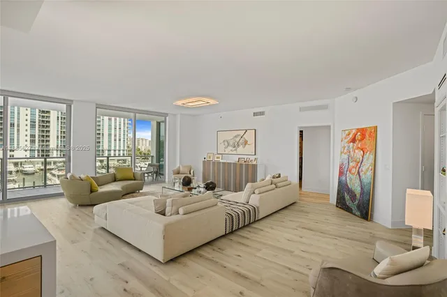 a living room with furniture and a couch