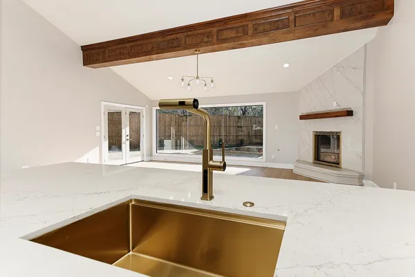 a view of a indoor basketball court