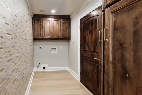 a view of hallway with stairs