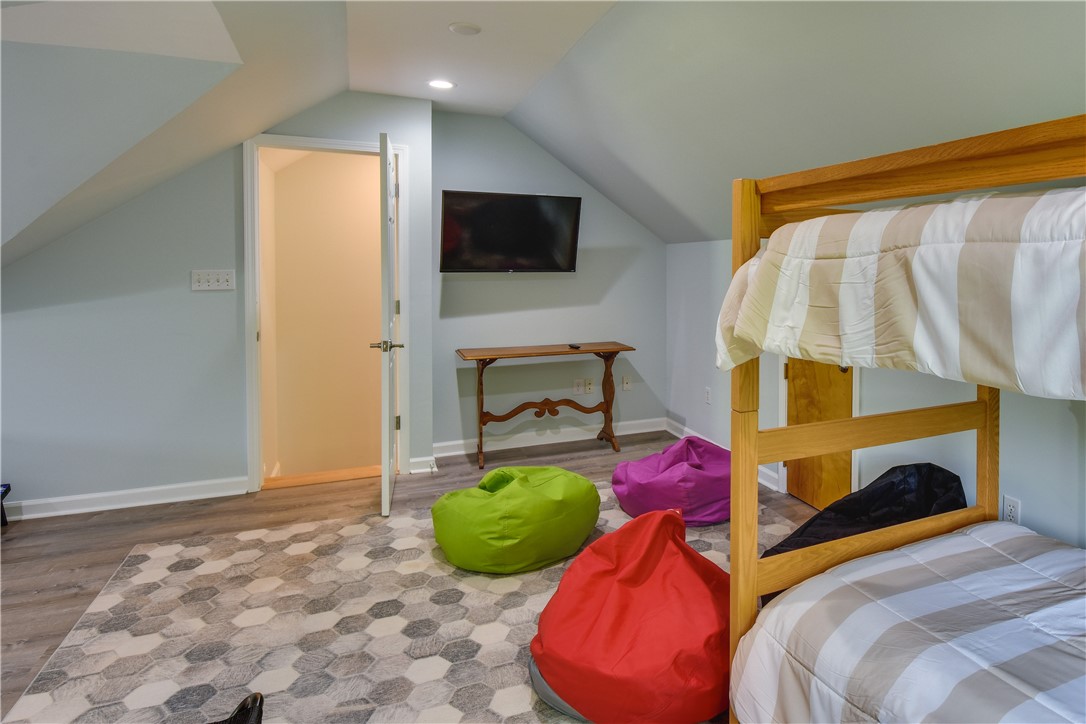 206 Petty Road Seneca, SC 29672 - Photo 31 of 48 A clever use of space in this bedroom offers a bunk bed and playful bean bag chairs.