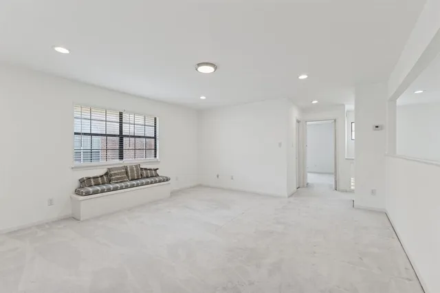 a view of kitchen with white walls