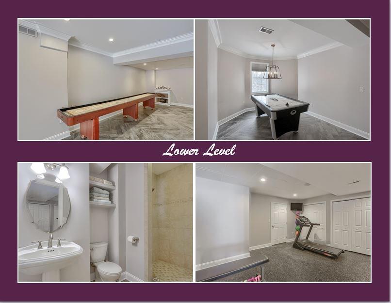 820 Mt Pleasant Road Mars, PA 16046 - Photo 22 of 25 Versatile gaming spaces are featured in the lower level along with a exercise room featuring new rubber flooring and a spa like bath with a tiled shower.