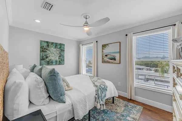 a room with furniture and a gate