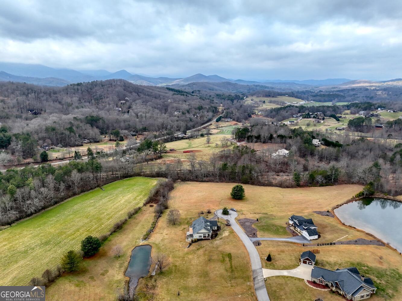 178 Barnwood Road Blairsville, GA 30512 - Photo 63 of 66 an aerial view of a house with a swimming pool