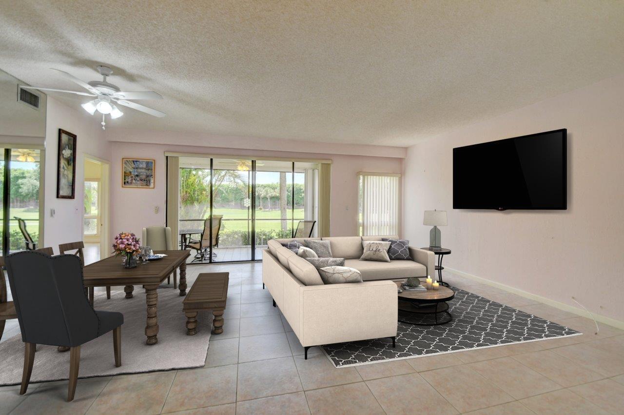 7906 Granada Place, Unit 1203 Boca Raton, FL 33433 - Photo 8 of 38 Living Room / virtual staging