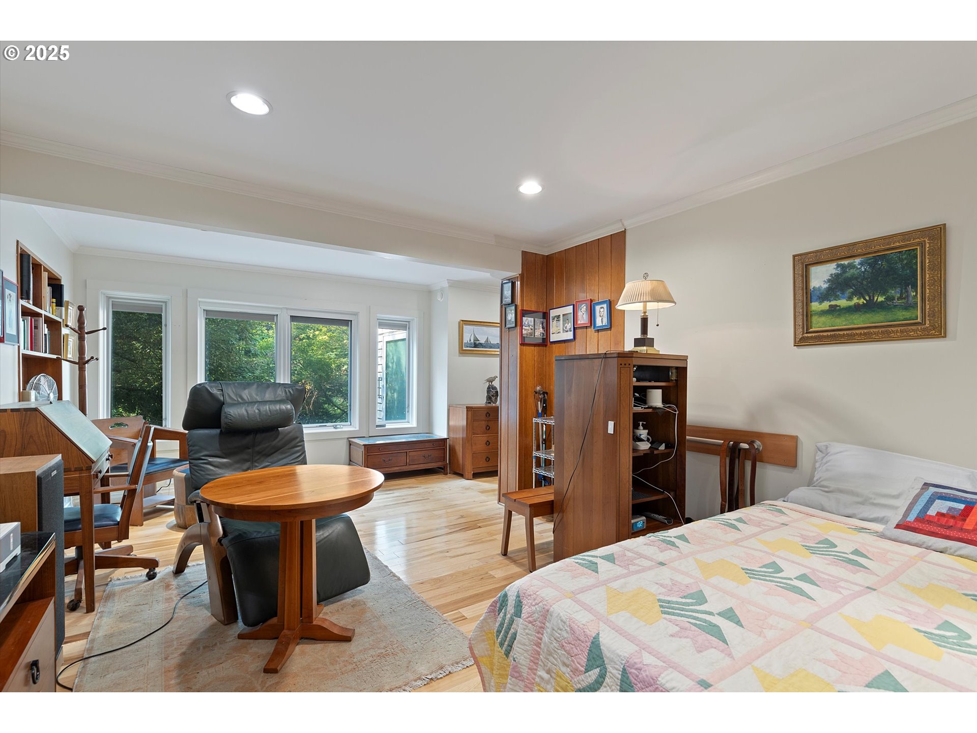 1757 Southwest Prospect Drive Portland, OR 97201 - Photo 14 of 48 a living room with furniture a flat screen tv and a large window