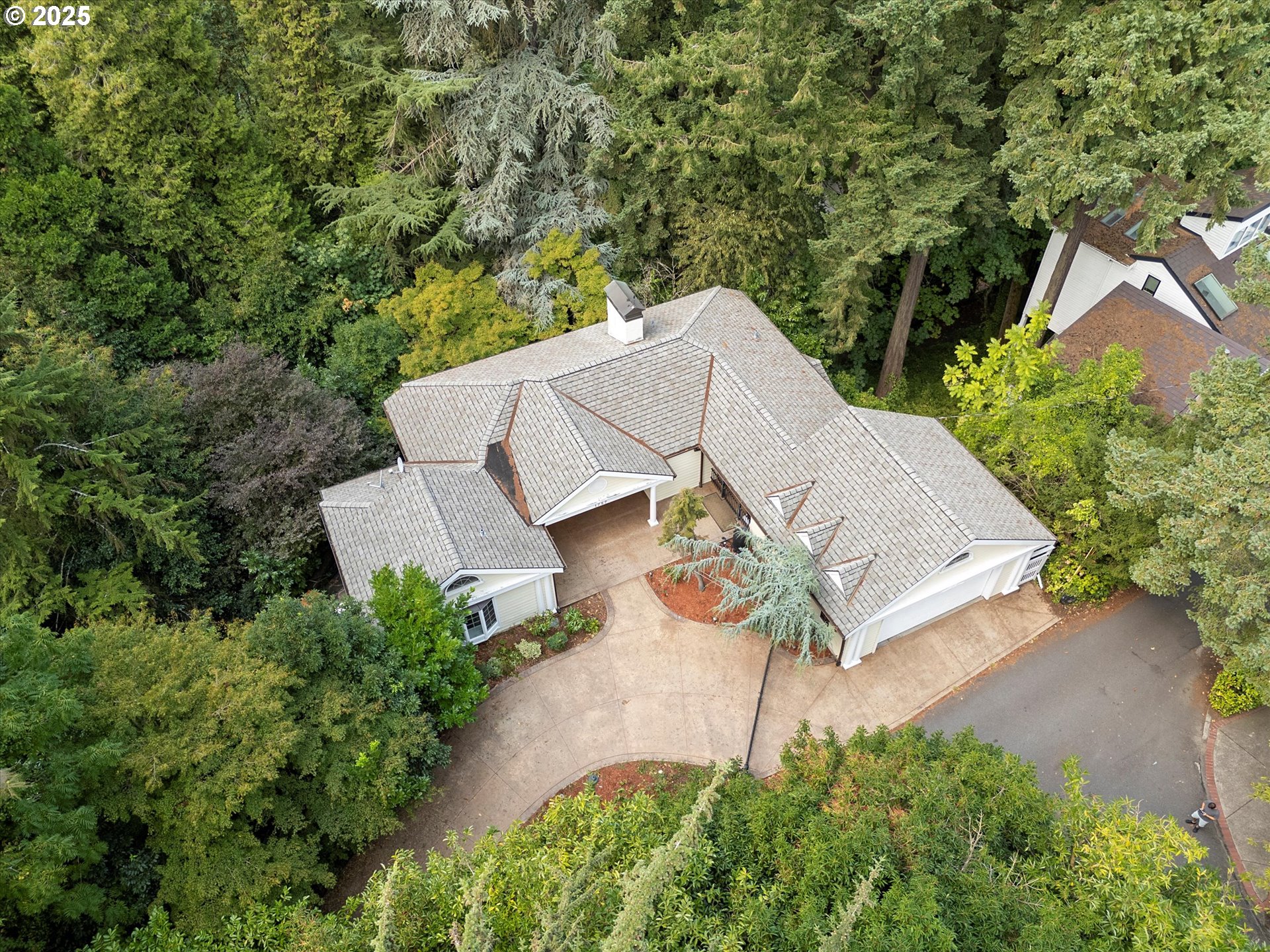 1757 Southwest Prospect Drive Portland, OR 97201 - Photo 44 of 48 an aerial view of a house with garden space and a street view