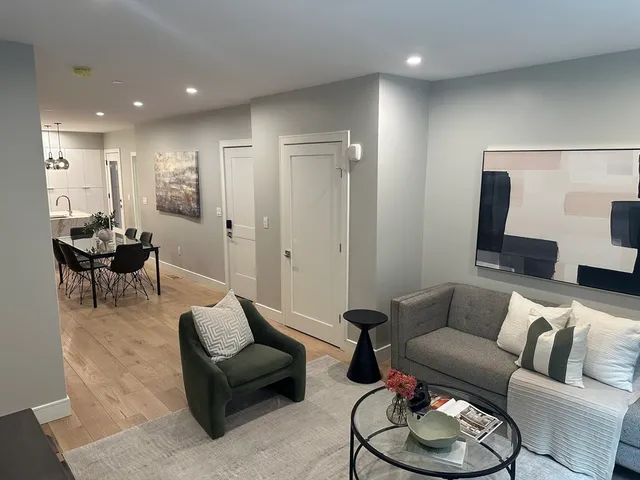 a living room with furniture and a couch