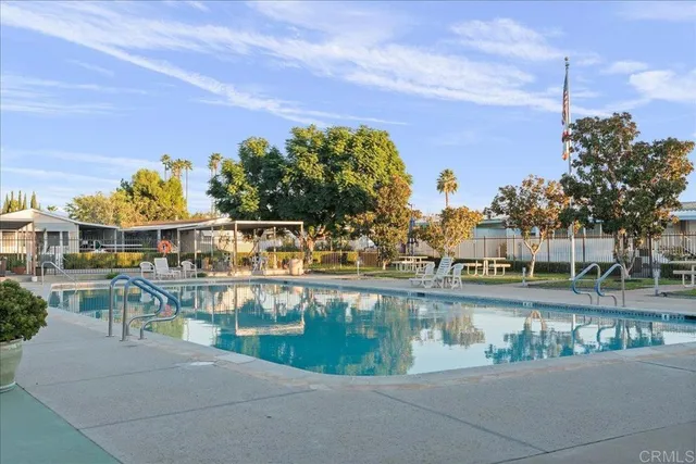 a view of a lake with a building in front of it