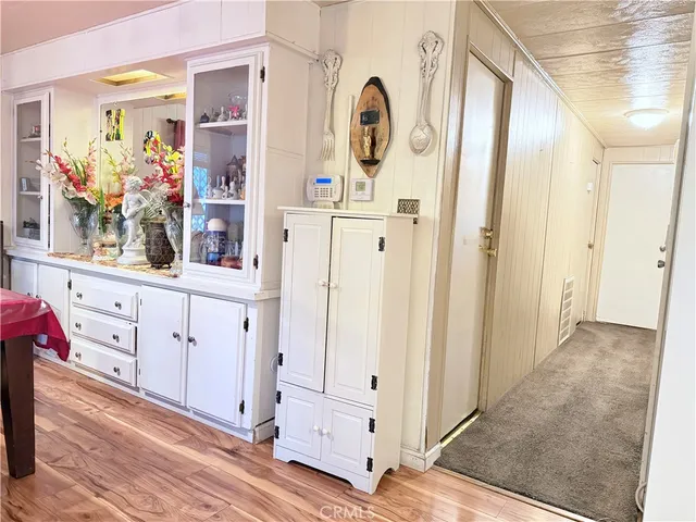 a view of a hallway with elevator