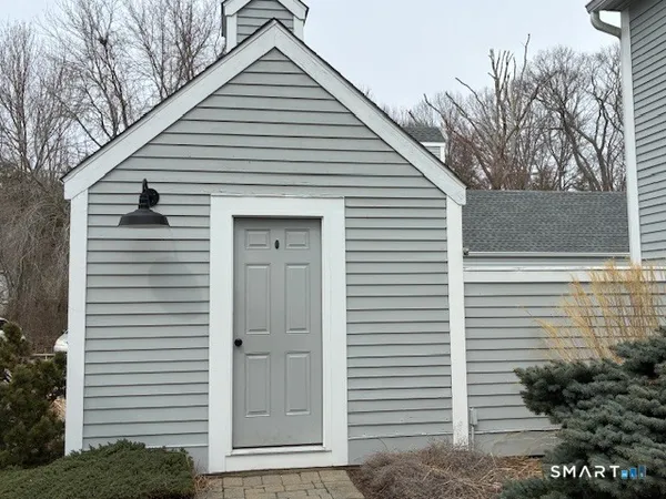 a view of a house with a small space