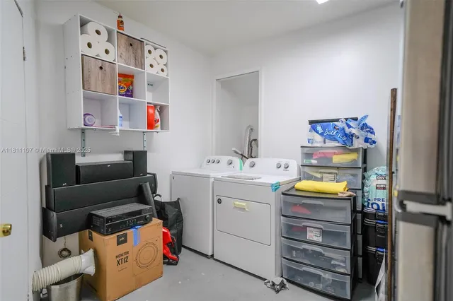 a view of storage and utility room