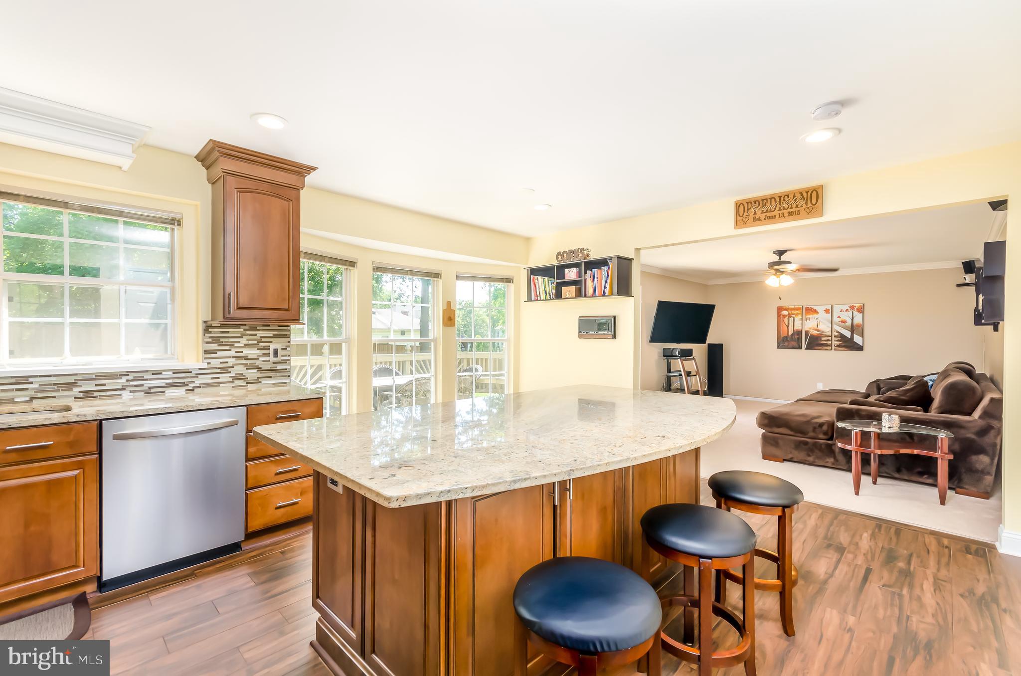 7203 Kyle's Landing Springfield, VA 22150 - Photo 2 of 48 Renovated Kitchen with massive peninsula island