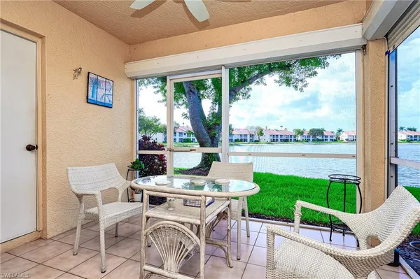a outdoor space with furniture