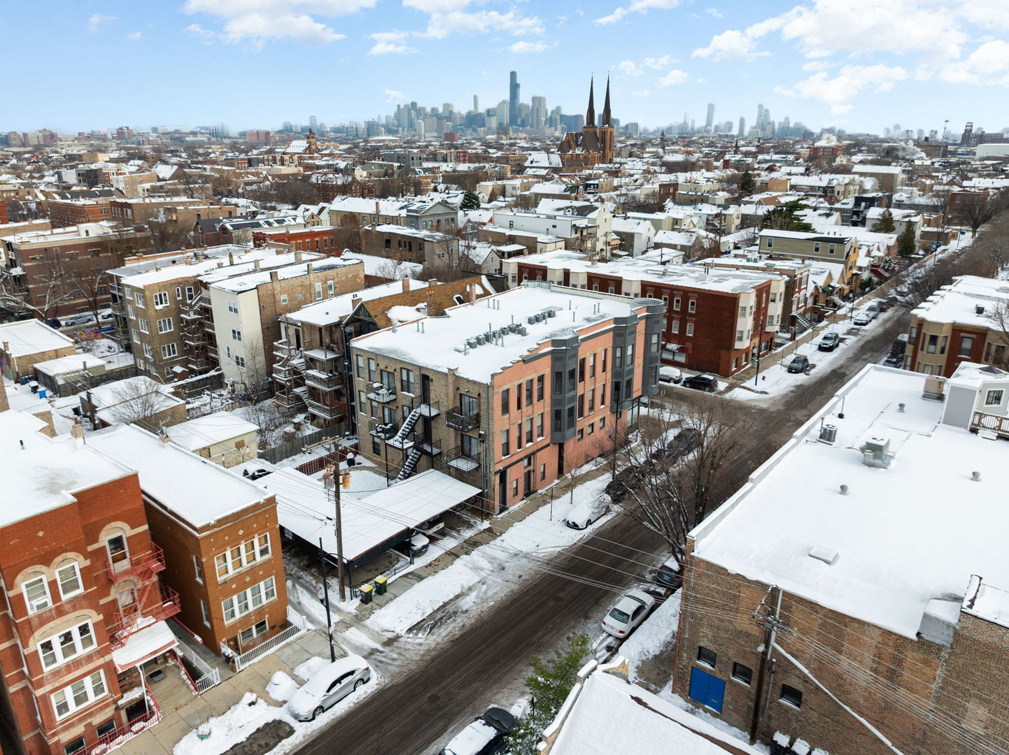 2354 South Oakley Avenue, Unit B2 Chicago, IL 60608 - Photo 25 of 25 an aerial view of a house with a city view