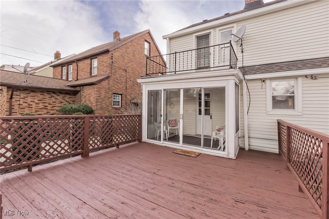 3826 Silsby Road Cleveland, OH 44118 - Photo 20 of 41 Deck featuring a sunroom