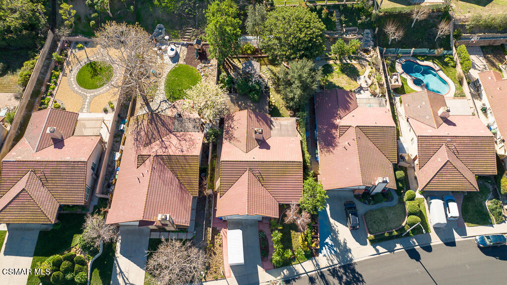 13680 Bear Valley Road Moorpark, CA 93021 - Photo 39 of 50 an aerial view of a house with swimming pool and big yard