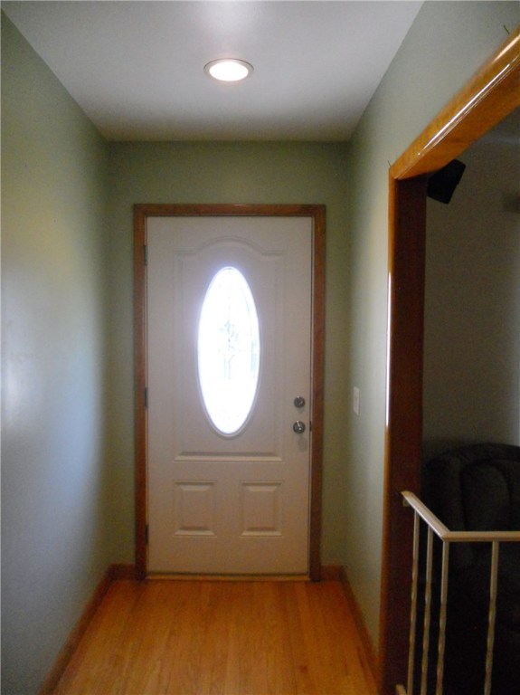 12 Lawrence Road North Providence, RI 02911 - Photo 9 of 40 FOYER ENTRANCE 12 FOOT LONG X 4 +1/3 FEET WIDE,w/ NEW FRONT DOOR, ALL OAK HARDWOOD FLOORING AND RECESSED LIGHTING
