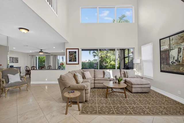 a living room with furniture and a couch