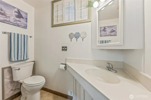 a bathroom with a sink and a toilet