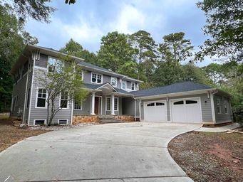 front view of a house with a porch