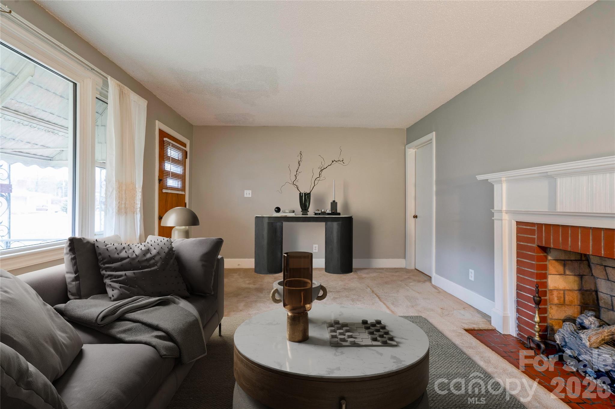 714 Linwood Road Kings Mountain, NC 28086 - Photo 7 of 26 a living room with furniture and a fireplace