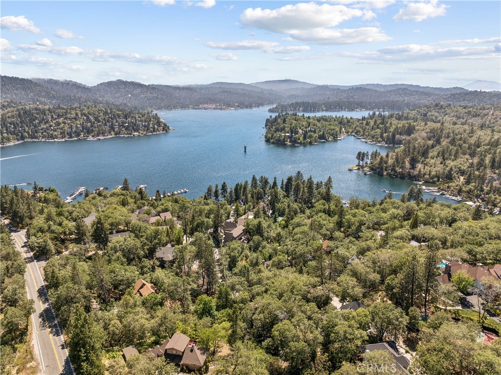 28971 North Shore Road Lake Arrowhead, CA 92352 - Photo 57 of 60 a view of a lake with a mountain in the background