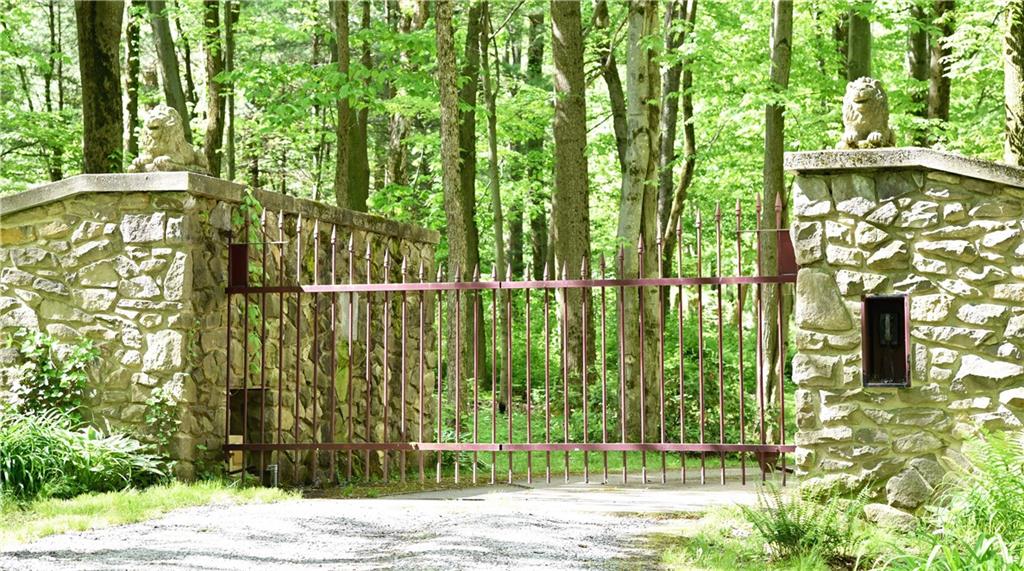 320 McCullough Road Sharpsville, PA 16150 - Photo 2 of 25 two lions guard the entrance to the 11 acre estate