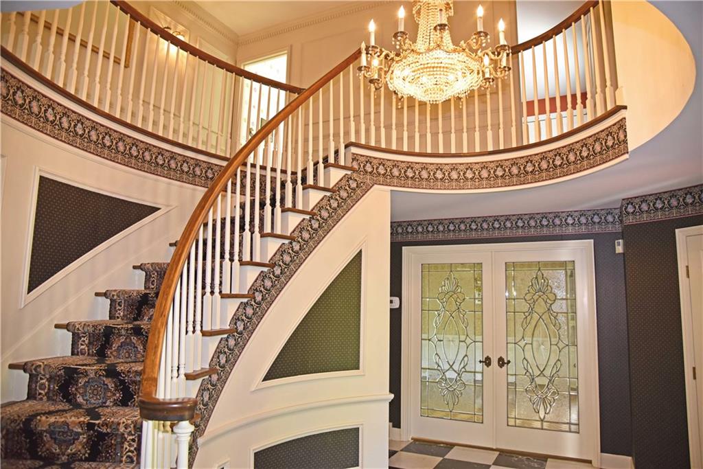 320 McCullough Road Sharpsville, PA 16150 - Photo 5 of 25 the foyer has ceramic floors and circular staircase