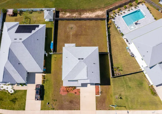 aerial view of a house
