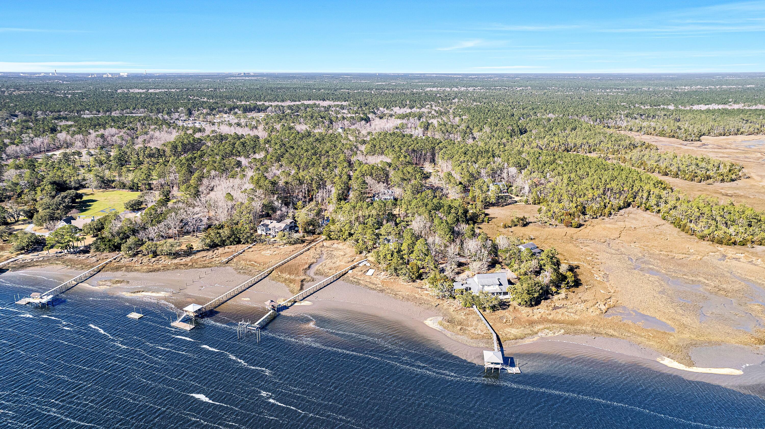 0 Pineneedle Way Charleston, SC 29492 - Photo 23 of 34 Aerial View of Dock
