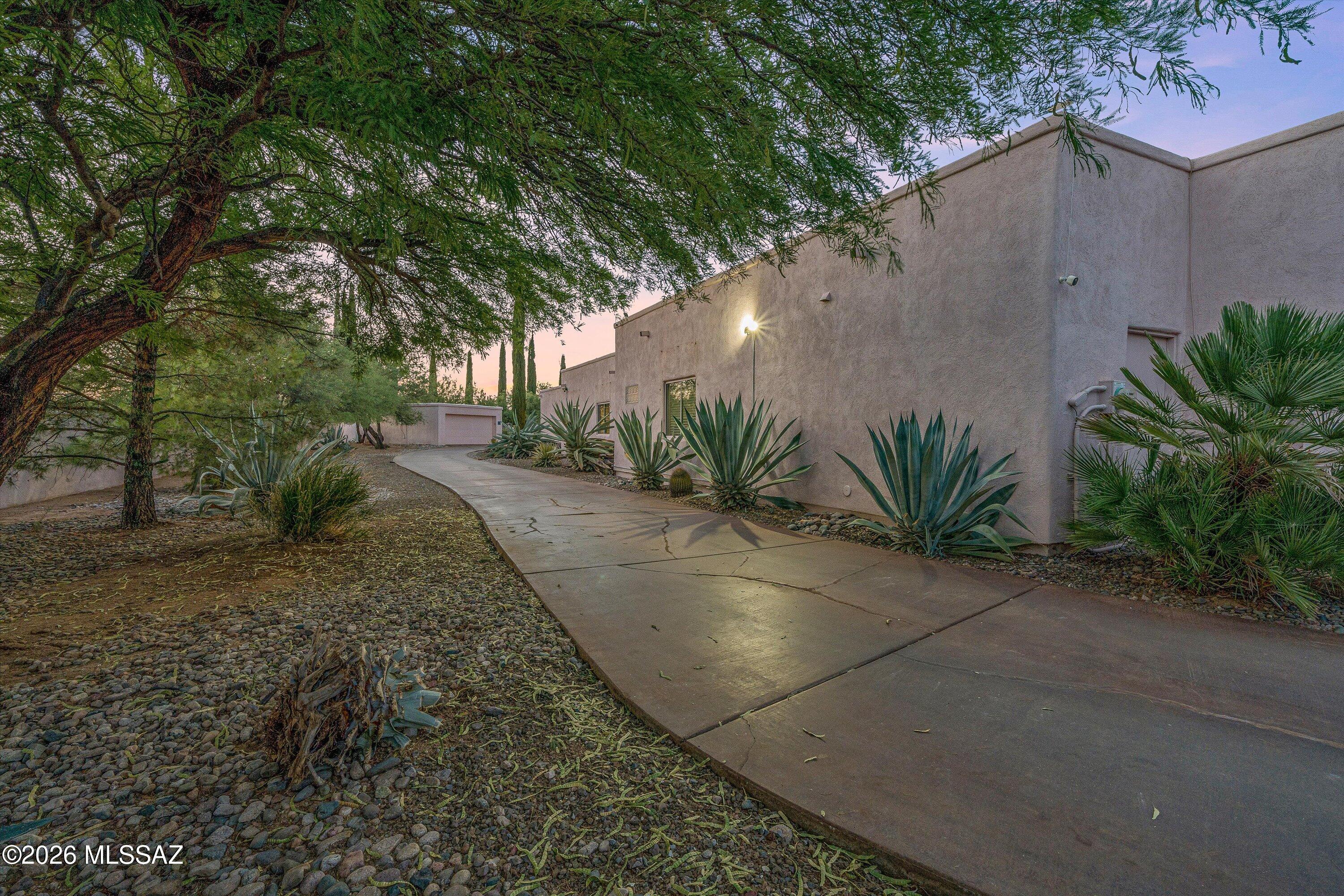 4677 East Rail N Road Tucson, AZ 85739 - Photo 37 of 48 Concrete driveway from the security entrance gate