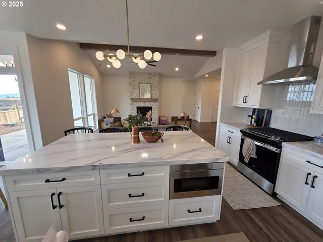 a bathroom with a double vanity sink and mirror