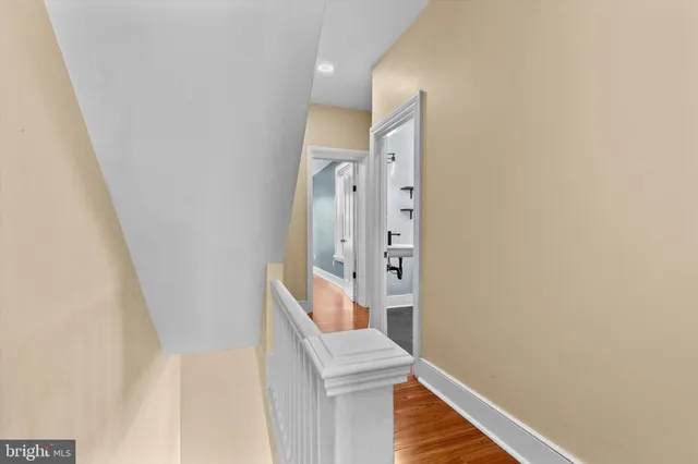 view of stairs and living room