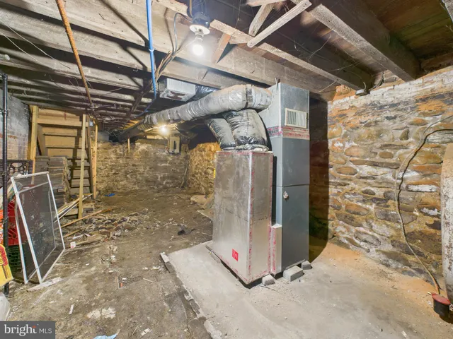 a view of a storage room