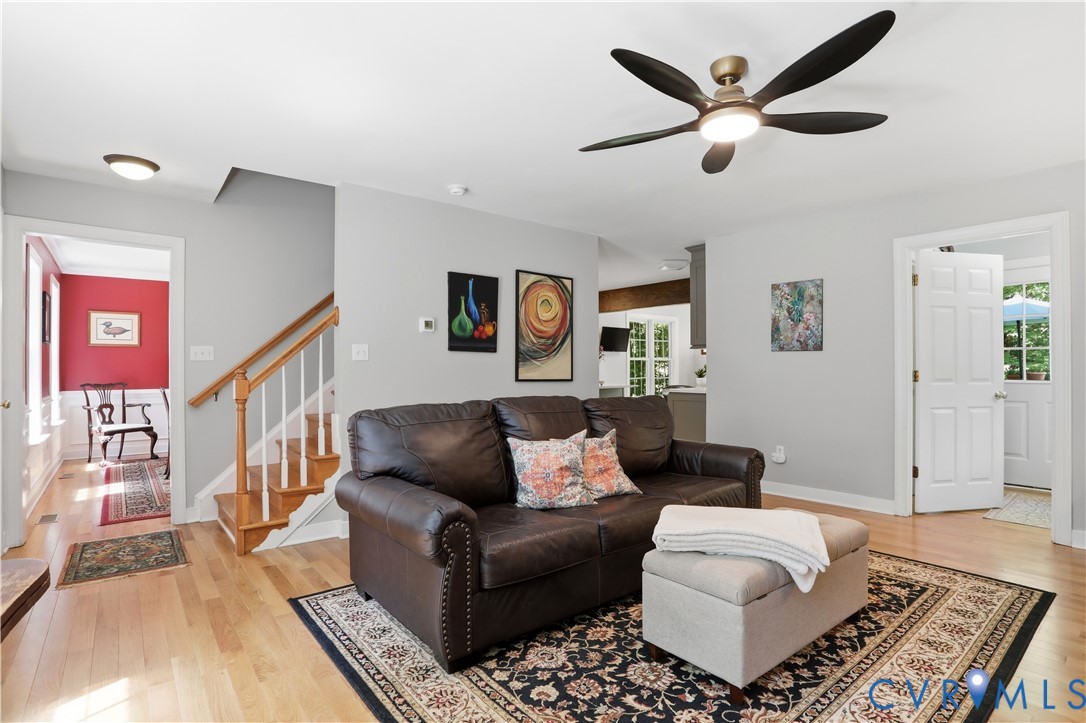 1570 Rock Castle Road Goochland, VA 23063 - Photo 8 of 53 Open concept living space featuring New Wood-finis