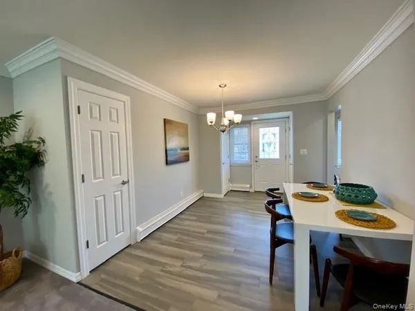 a workspace with furniture and window