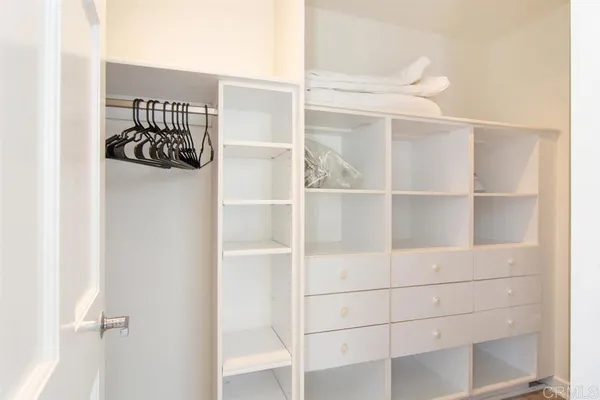 a close view of closet