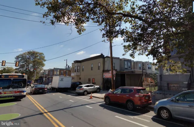 a car parked in front of a house