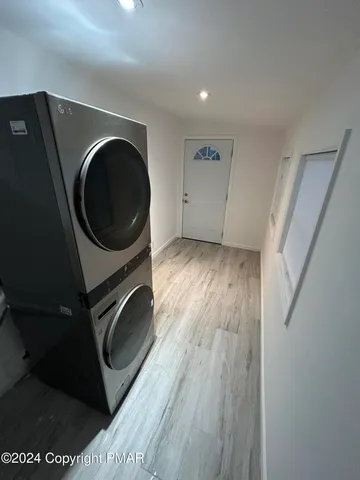a view of washer and dryer in a utility room