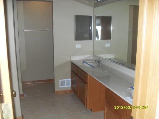 1721 Montclair Court Elgin, IL 60123 - Photo 11 of 11 a bathroom with a granite countertop sink and a mirror