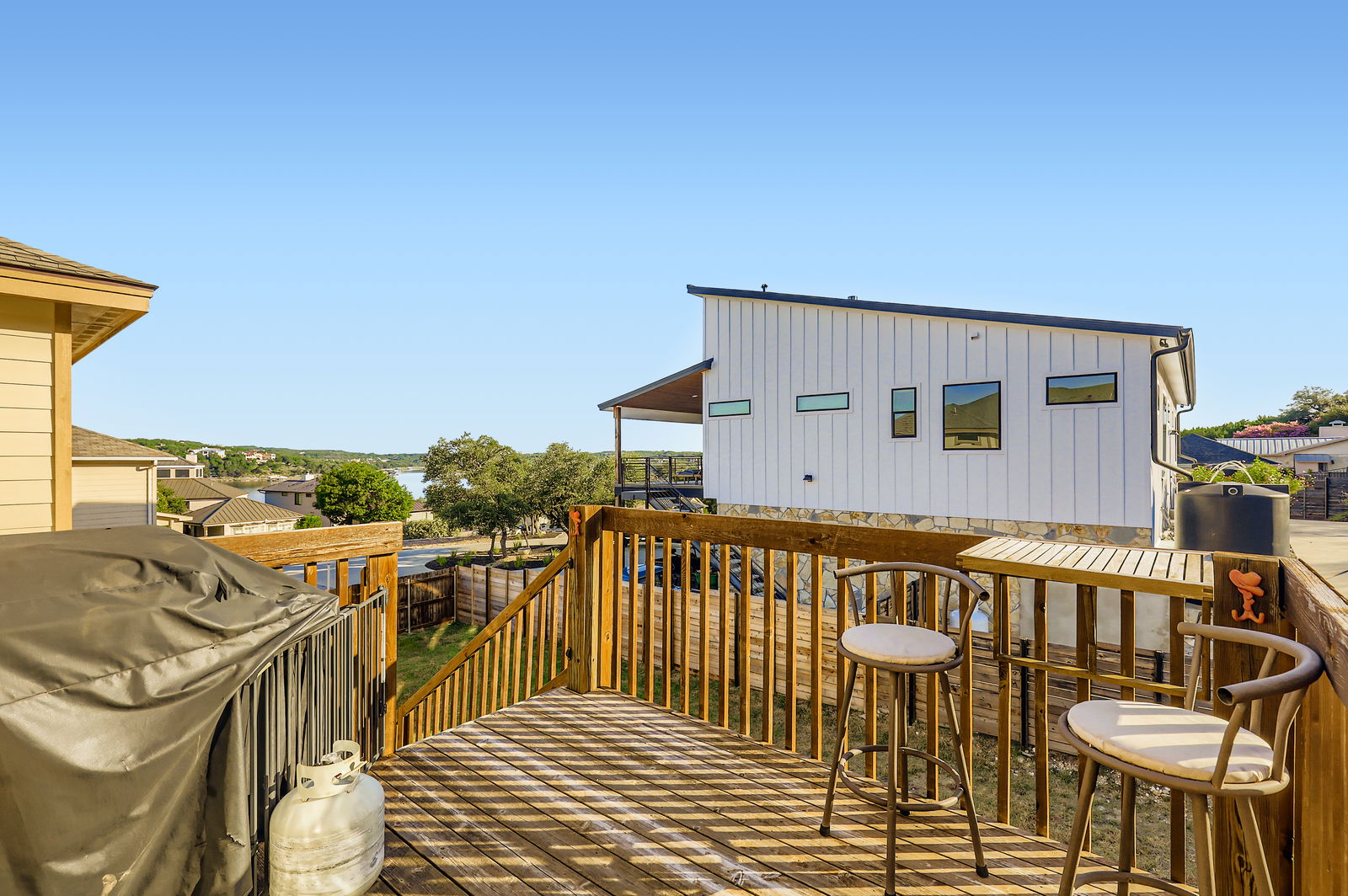 19004 Mariners Point Point Venture, TX 78645 - Photo 17 of 23 Rear deck off the kitchen with room for grilling and lake views