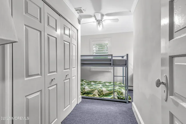 a view of a garage with couch