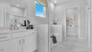 1127 Masters Place Way, Unit 164 Durham, NC 27703 - Photo 23 of 45 a bathroom with a shower sink and mirror