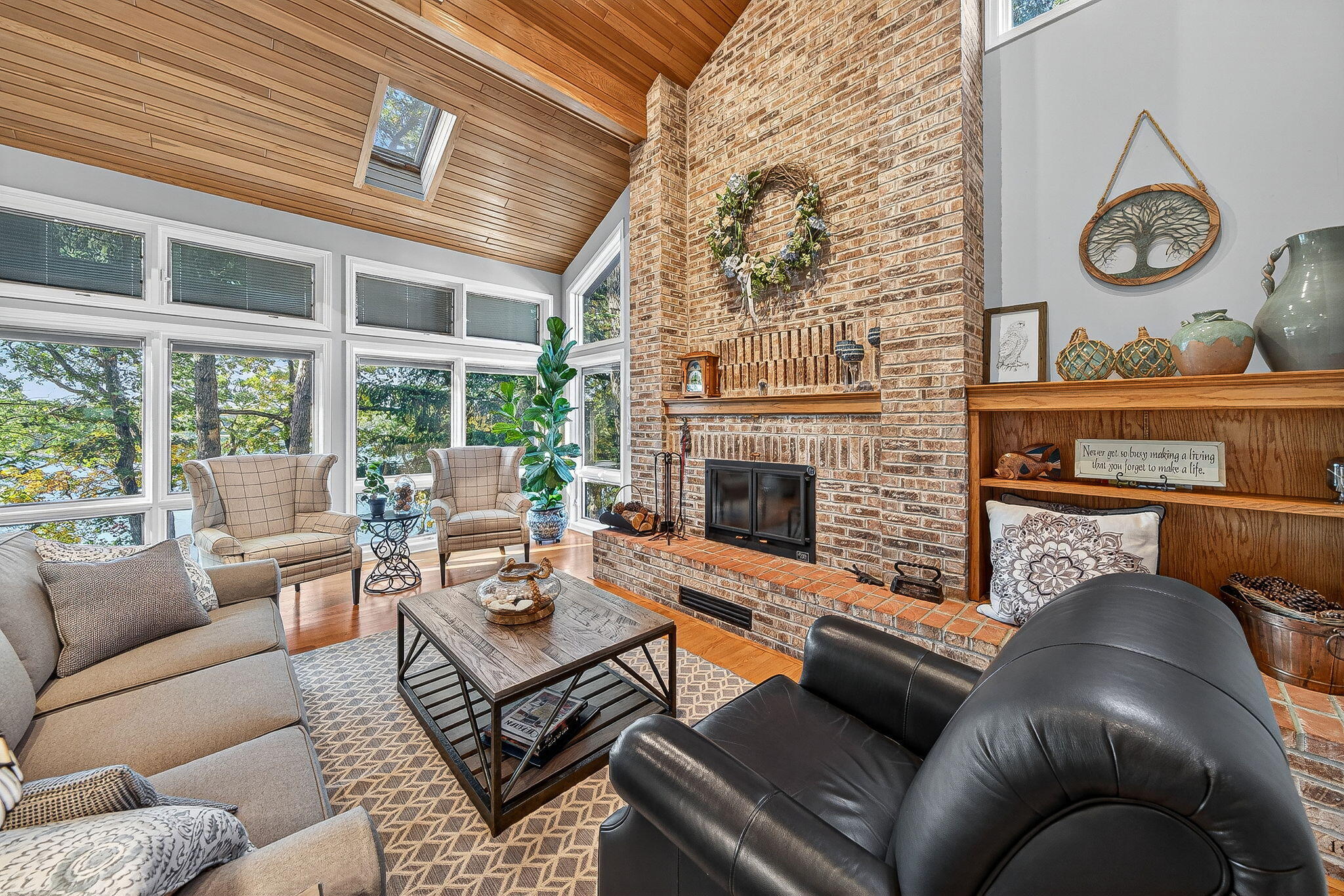 90888 Bluff Drive Marcellus, MI 49067 - Photo 24 of 79 Brick Woodburning Fireplace