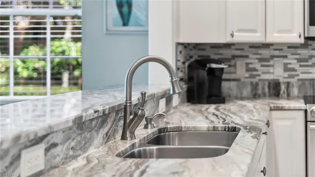 a close view of sink and tap