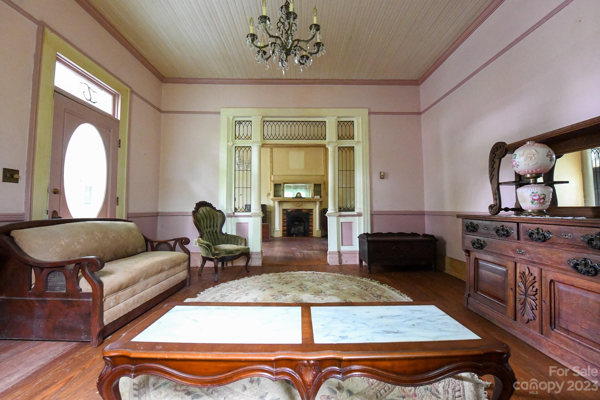 160 York Street Chester, SC 29706 - Photo 7 of 34 a living room with furniture and a fireplace