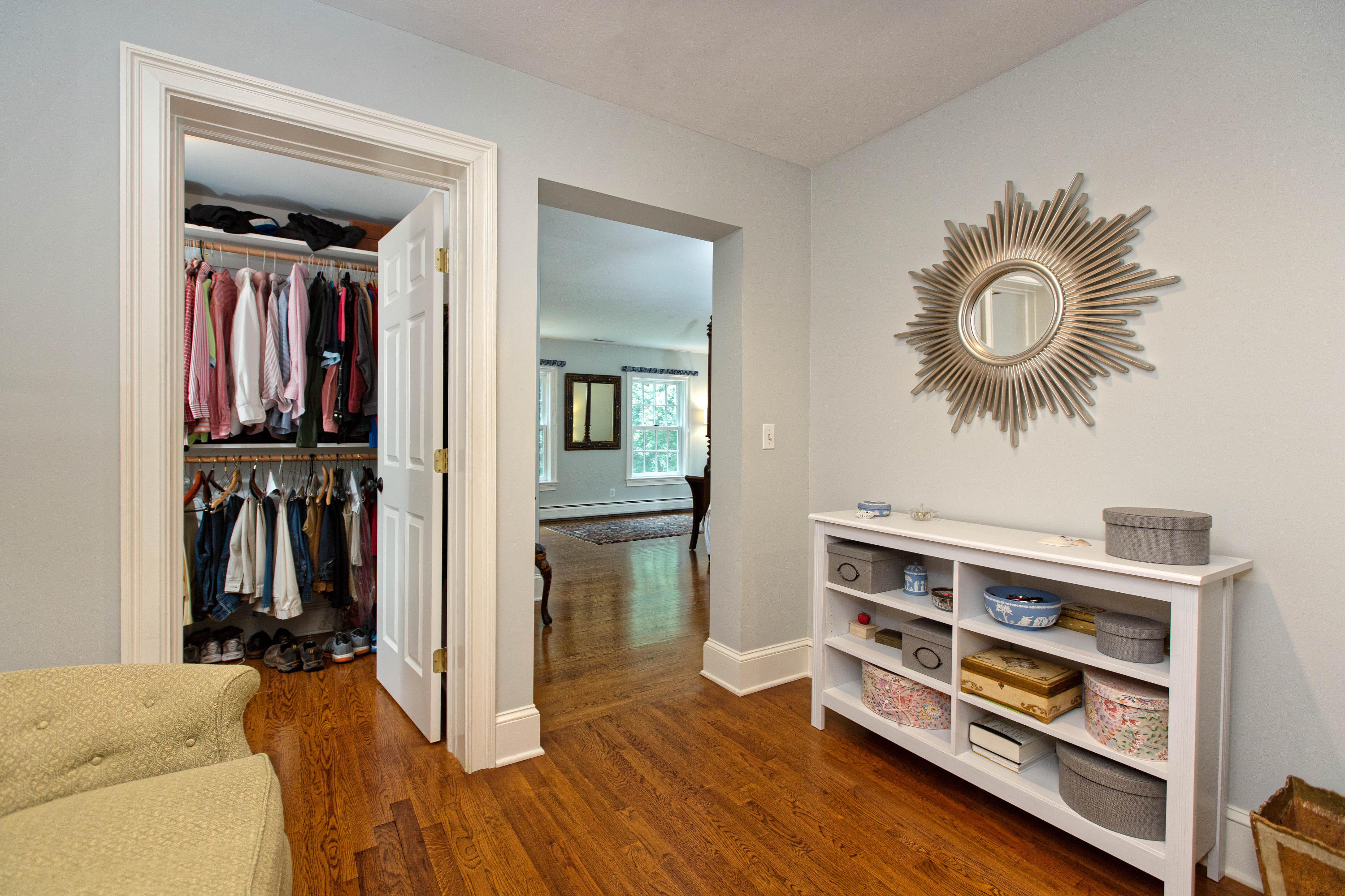 292 Briscoe Road New Canaan, CT 06840 - Photo 33 of 45 a view of walk in closet with clothes and shoes
