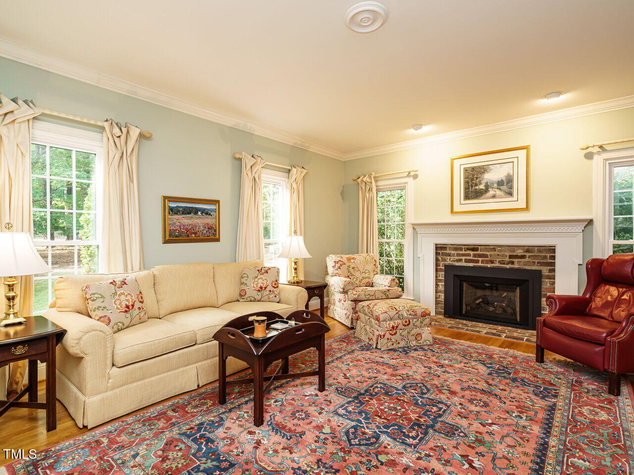 7201 Jonathan Drive Wendell, NC 27591 - Photo 6 of 43 a living room with furniture and a fireplace