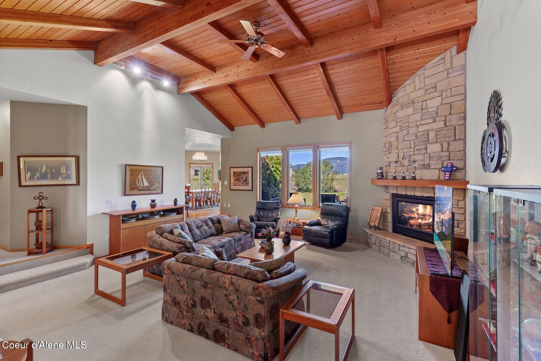 1655 West Diamond Bar Road Rathdrum, ID 83858 - Photo 6 of 55 Great Room with Beam Ceiling